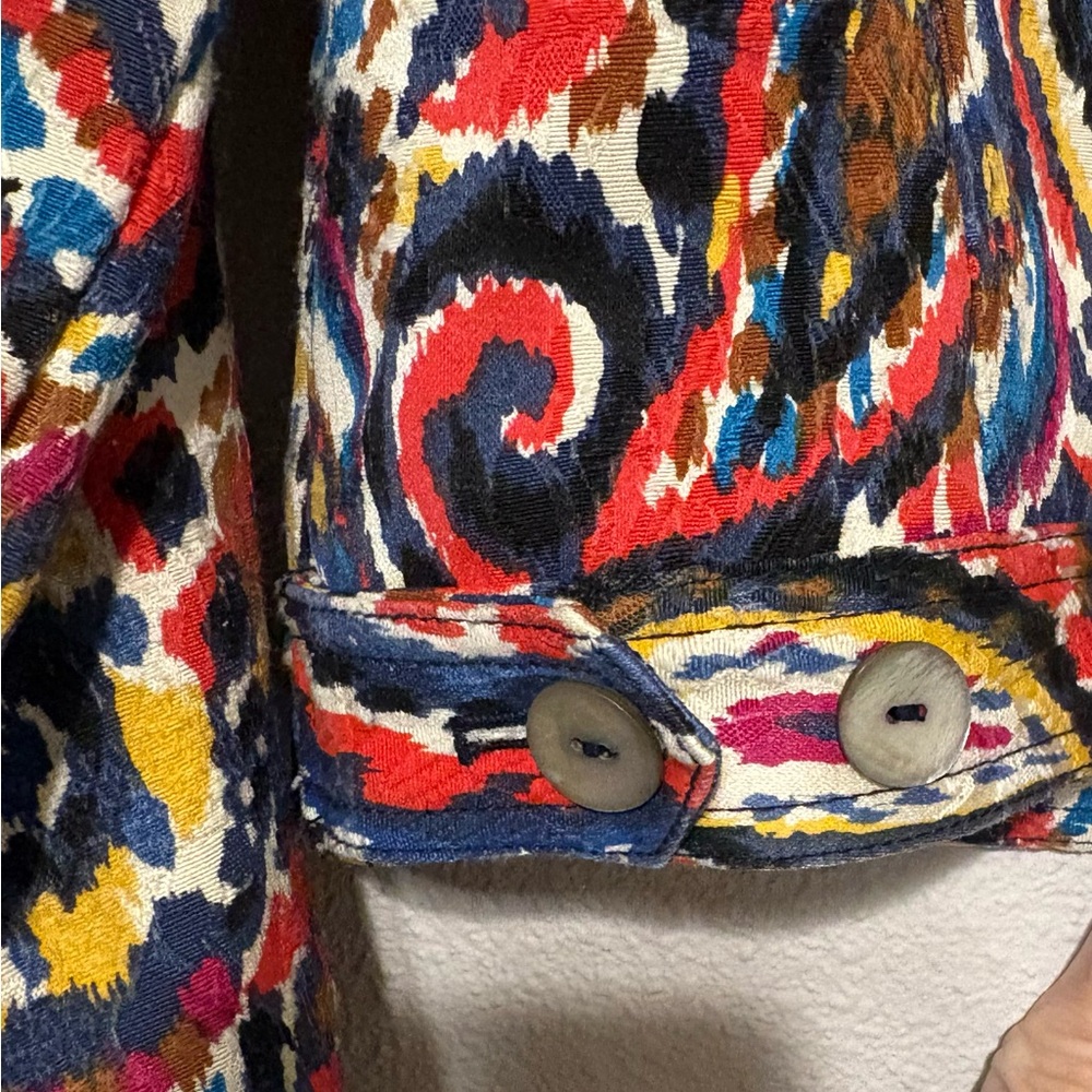Ruby Rd. Cropped Multicolor Paisley Jean Jacket - Picture 4 of 8